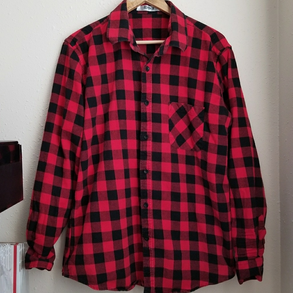 Ochenta Red Plaid Flannel Shirt